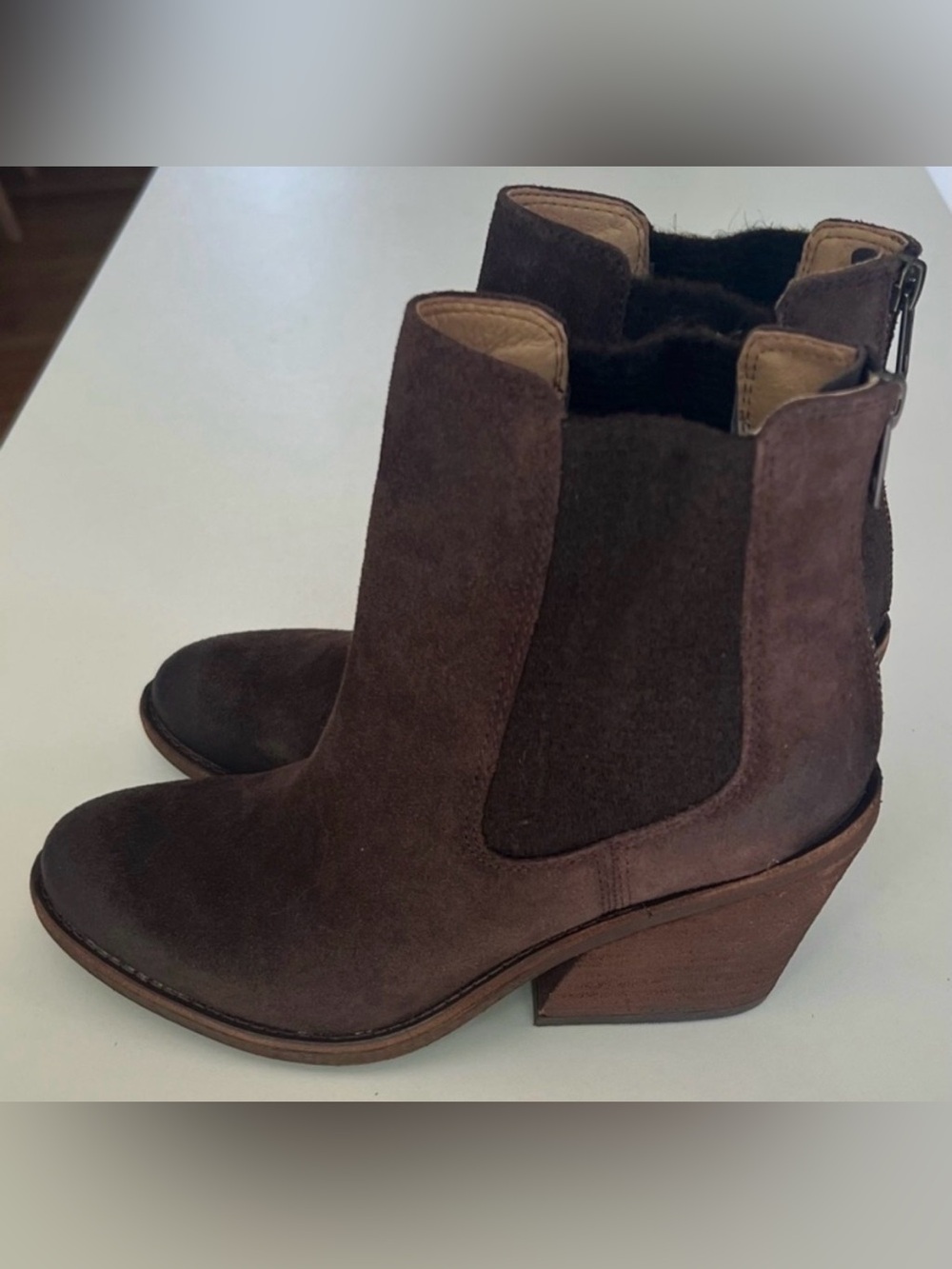 SOFFT Tara Chelsea Lince Dark Brown Heeled Boots 6.5